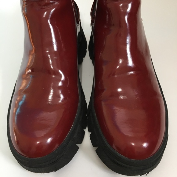 Guess Hestia Chelsea Medium Red Chink Sole Platform Pull on Ankle boots - Picture 14 of 16